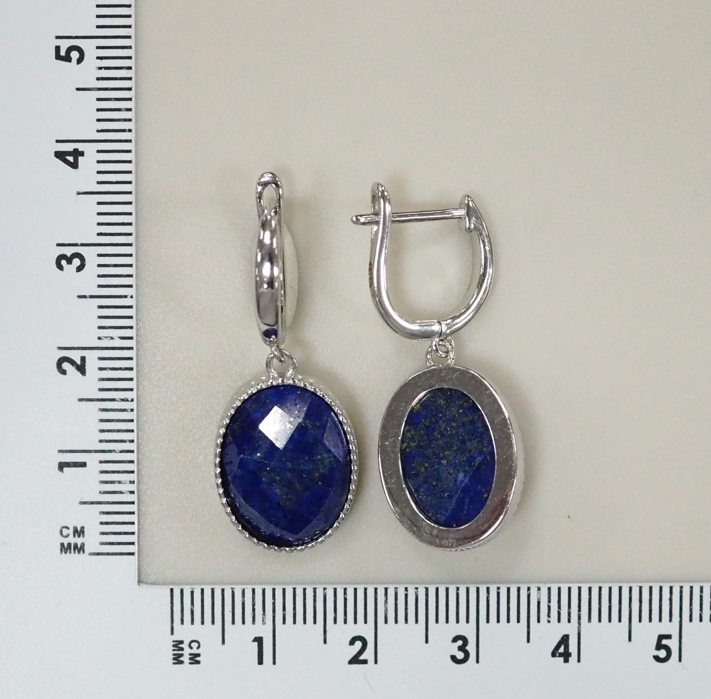 Серебряные серьги с лазуритами